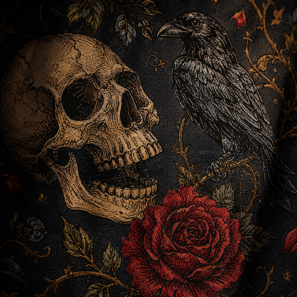 Ravens & Roses — Memento Mori Hawaiian Shirt