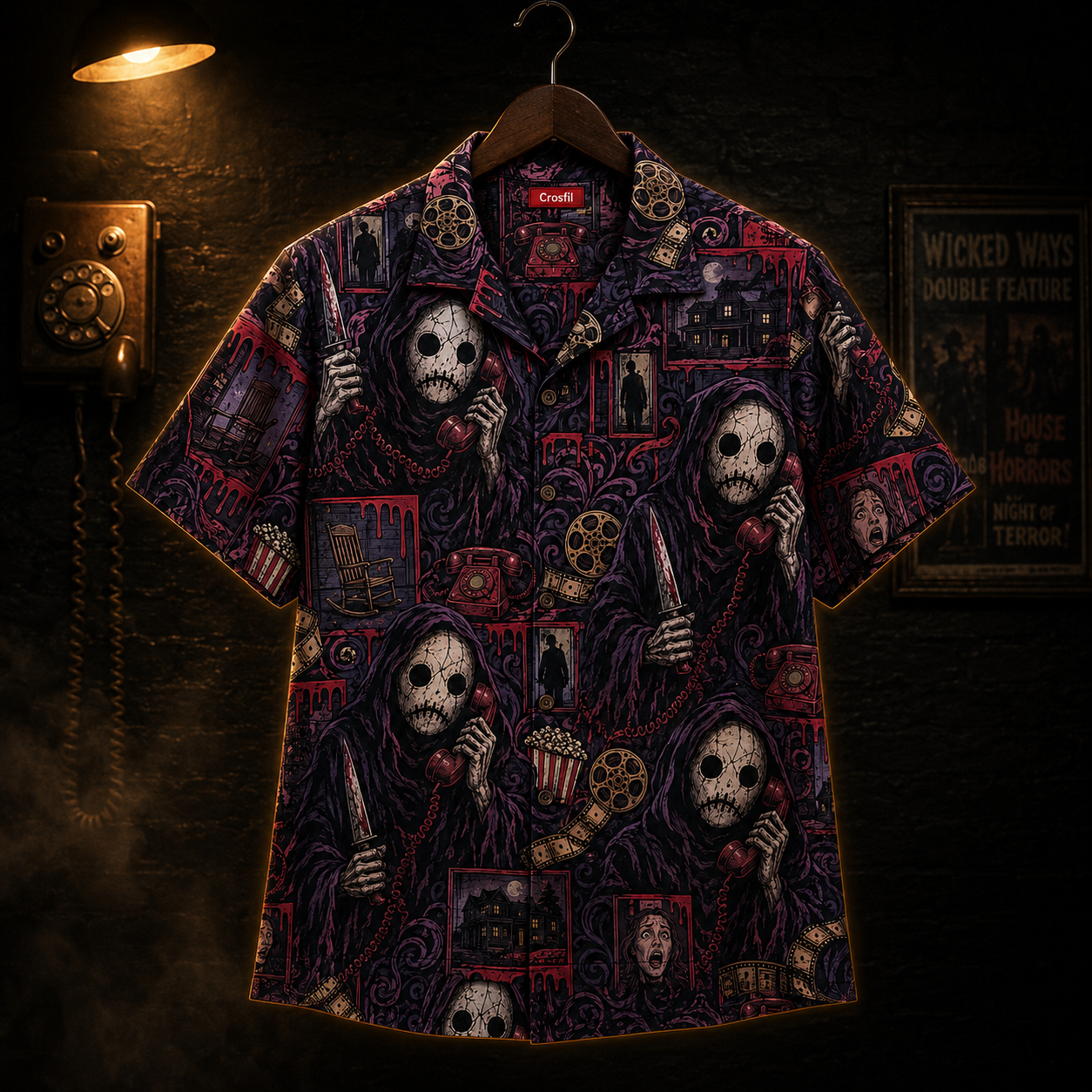 The Caller — Slasher Horror Hawaiian Shirt