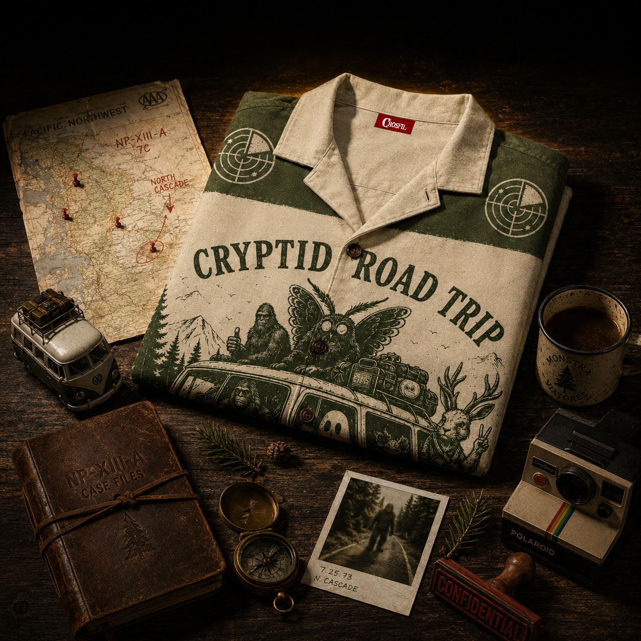 Cryptid Road Trip XIII — Don't Follow Maps Hawaiian Shirt