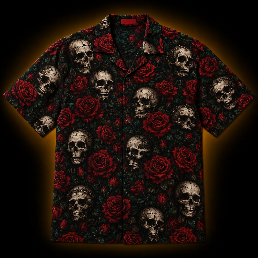 Skull Garden — Memento Mori Hawaiian Shirt
