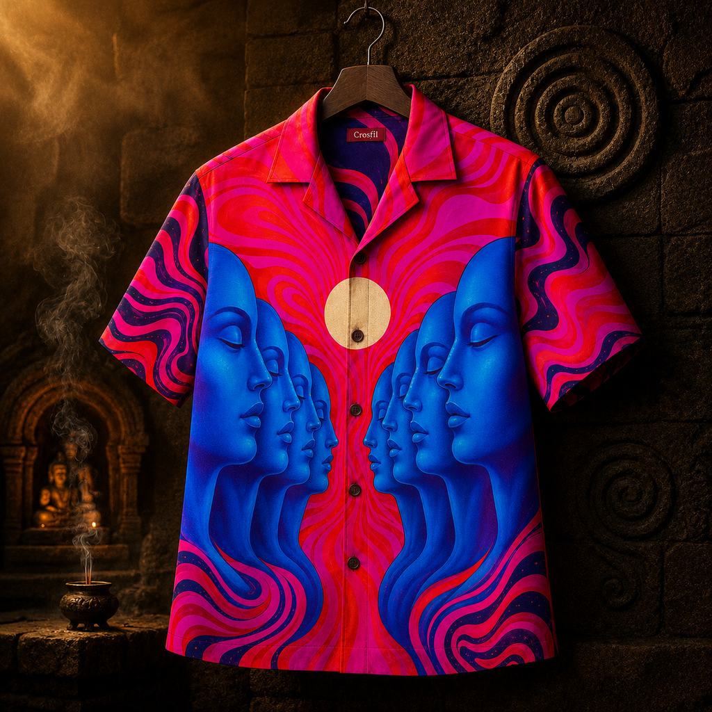 The Sleeping Choir: Daylight — Psychedelic Faces Hawaiian Shirt