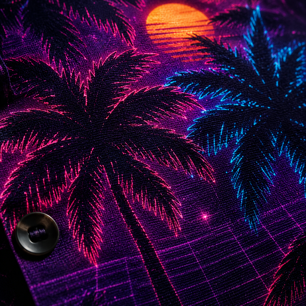 Neon Coast XIII — Synthwave Paradise Hawaiian Shirt