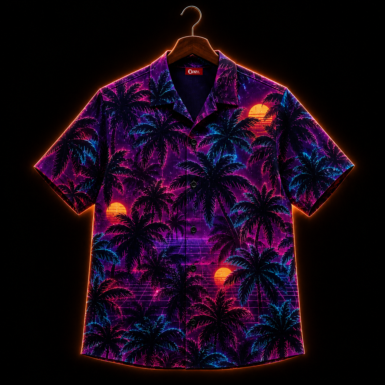 Neon Coast XIII — Synthwave Paradise Hawaiian Shirt