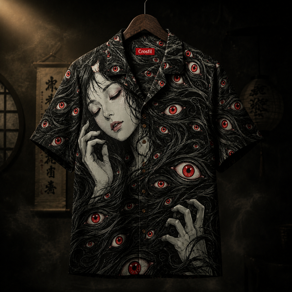 The Witness — Japanese Horror Hawaiian Shirt