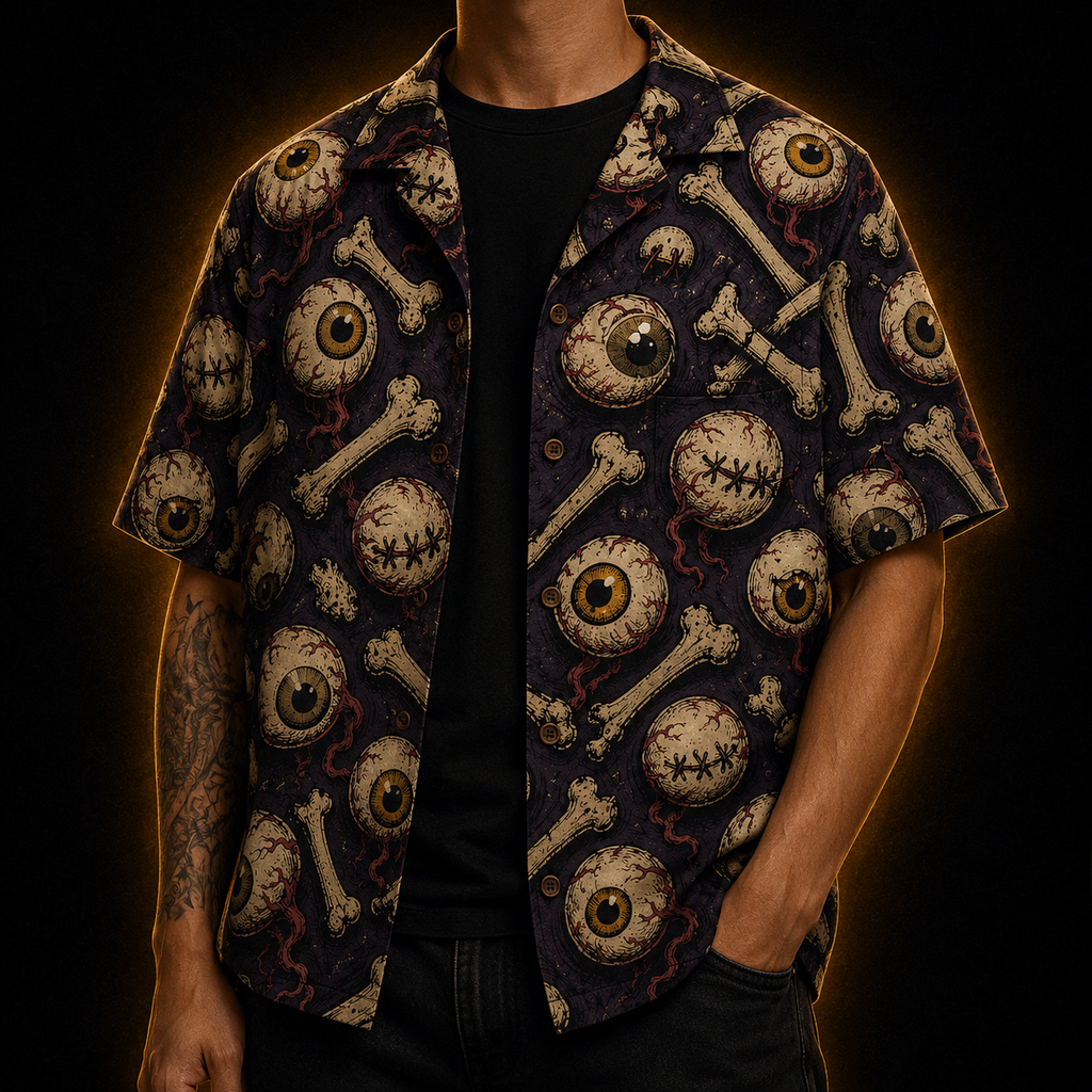 A Thousand Eyes — Vintage Horror Comic Hawaiian Shirt