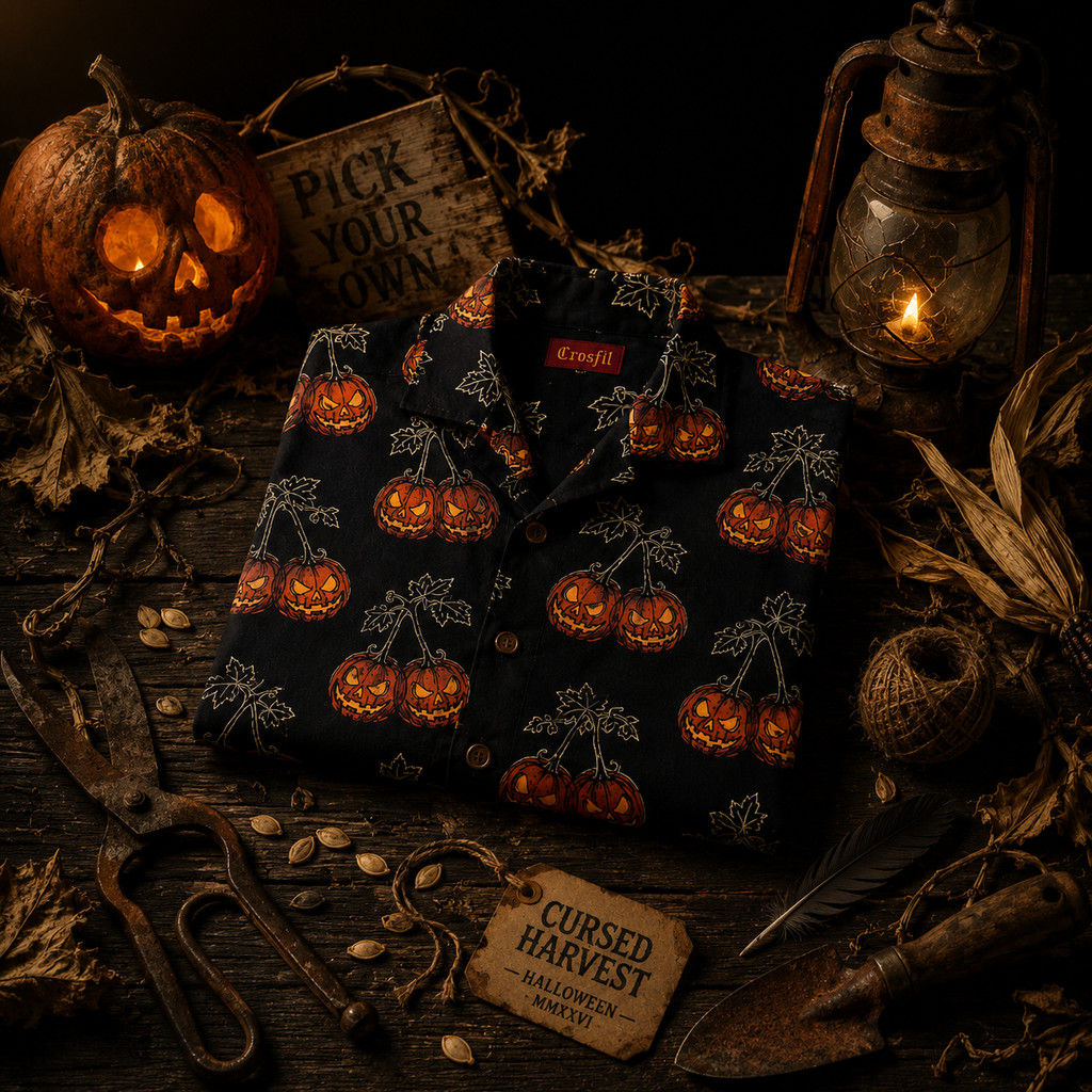Cursed Harvest — Halloween Pumpkin Hawaiian Shirt