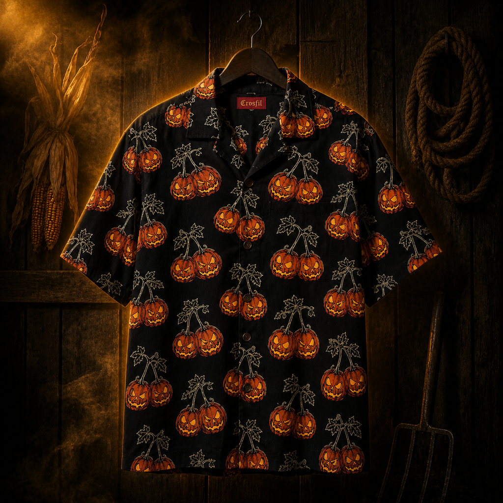 Cursed Harvest — Halloween Pumpkin Hawaiian Shirt