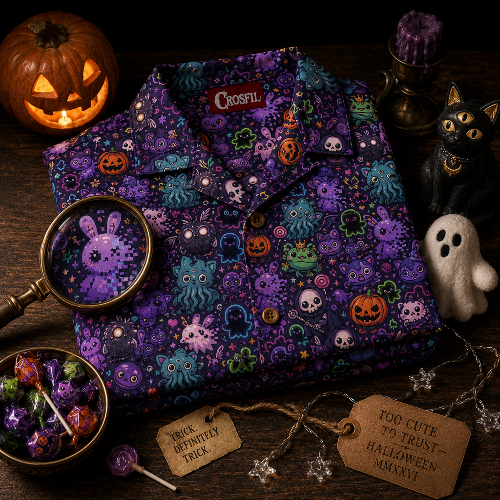 Too Cute To Trust Aloha Shirt — Creepy Cute Halloween