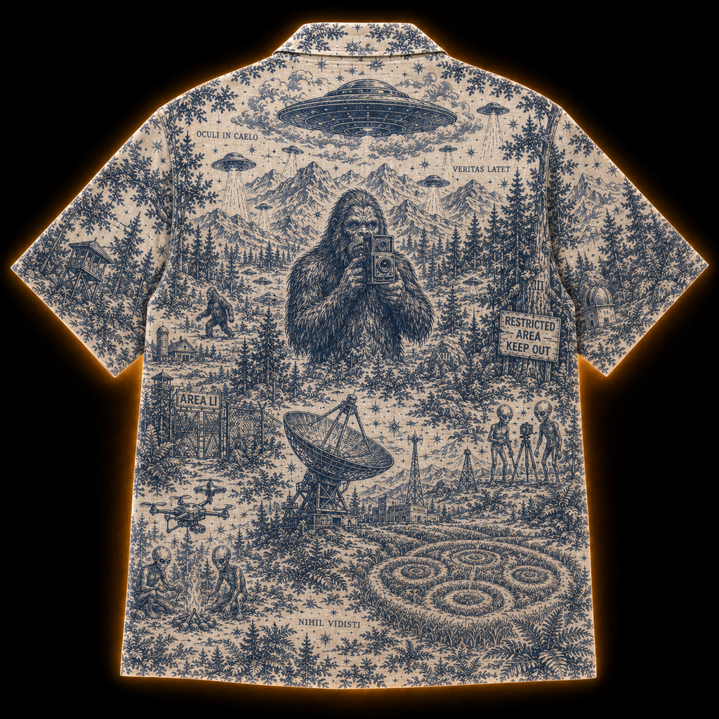 Veritas Latet — Paranormal Toile Hawaiian Shirt