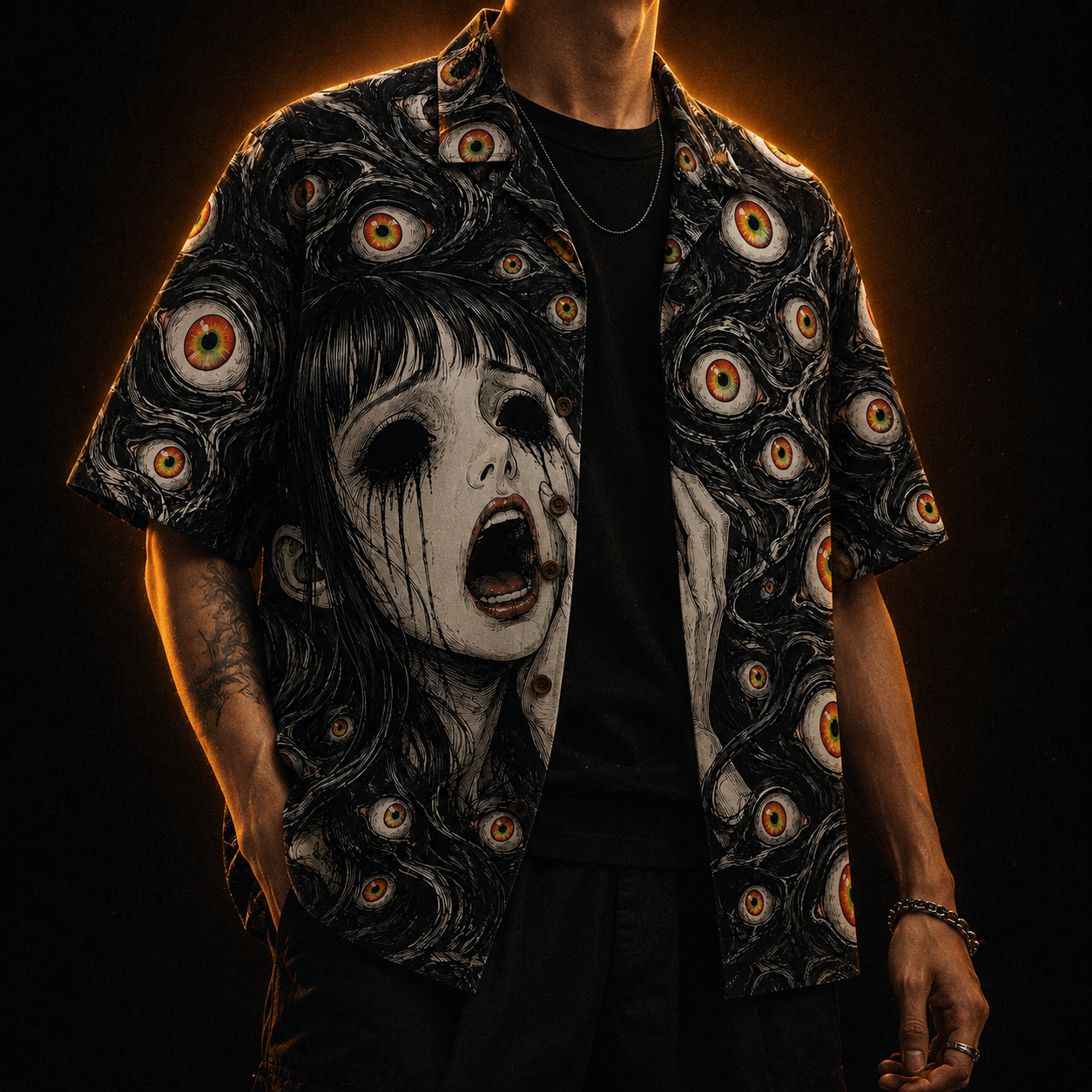 The Hollow — Japanese Horror Hawaiian Shirt