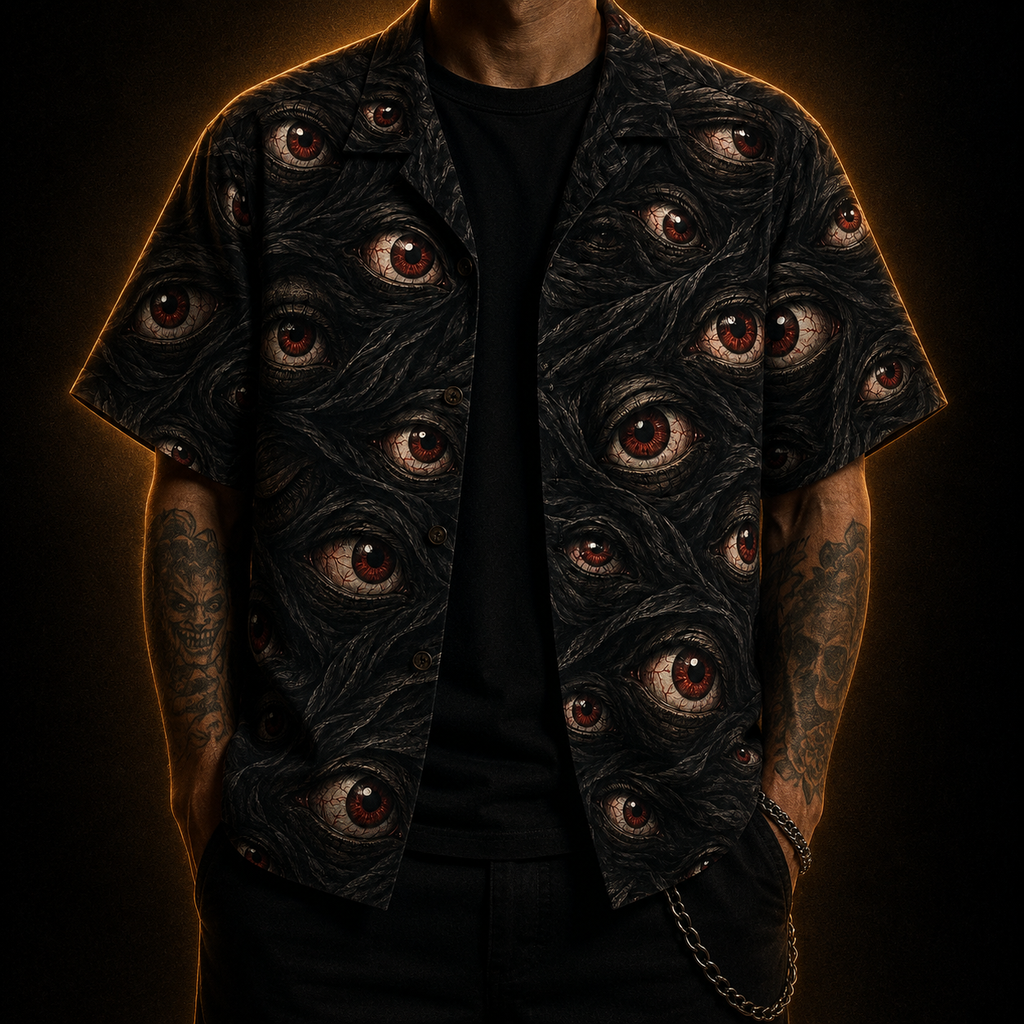 Sleepless — Dark Eyes Horror Hawaiian Shirt