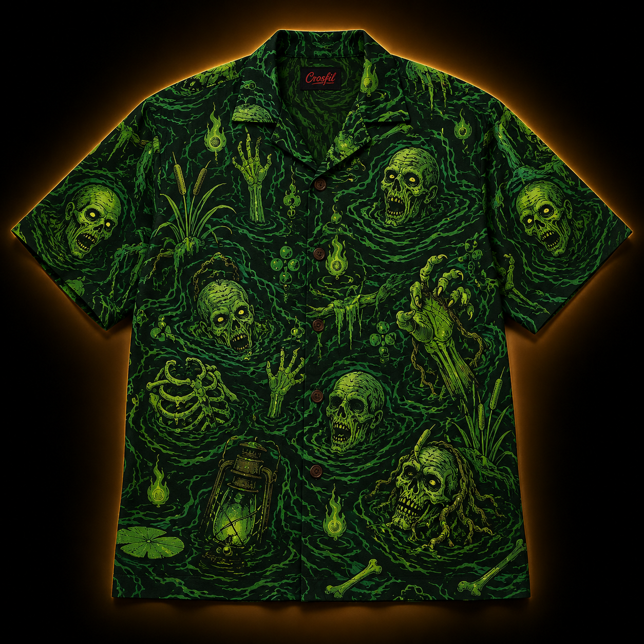 Bog Risen — Swamp Zombie Hawaiian Shirt