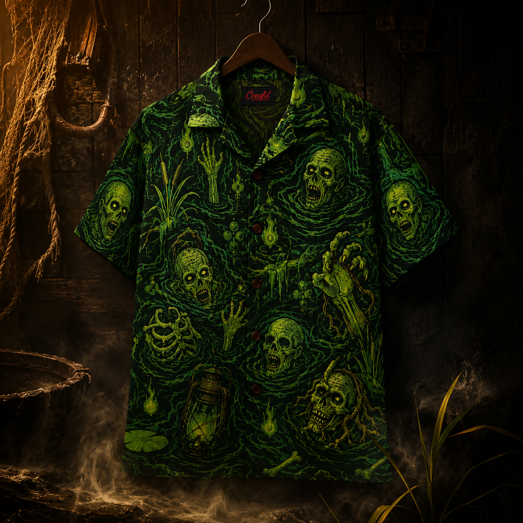 Bog Risen — Swamp Zombie Hawaiian Shirt