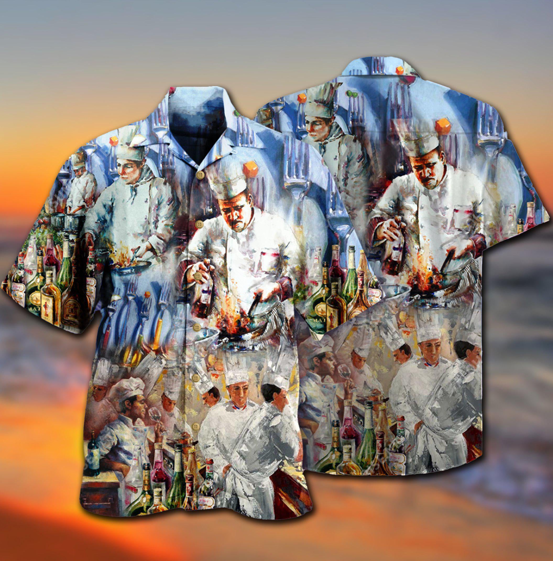 Chef To Make Magic With Knives And Fire - Hawaiian Shirt