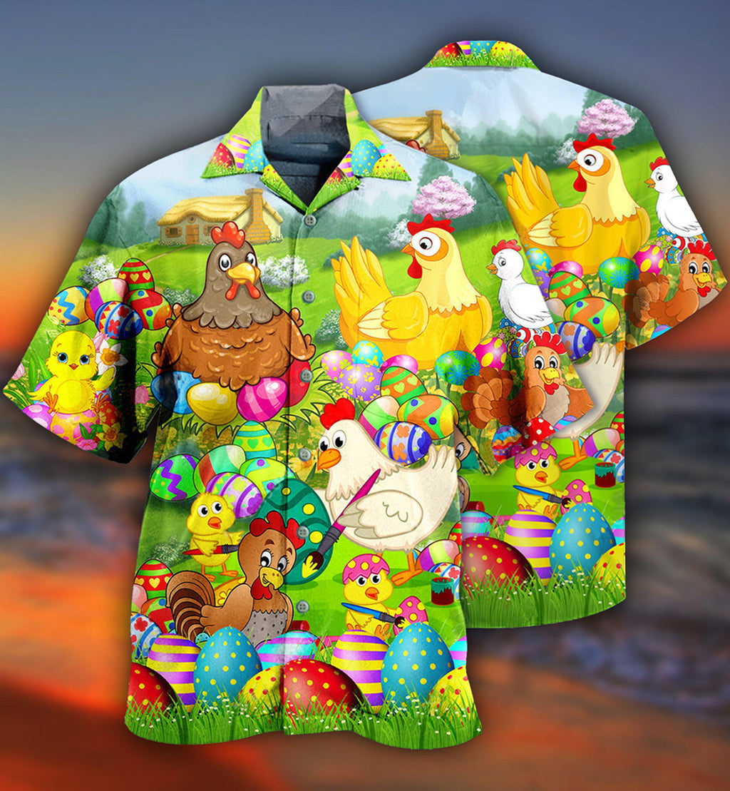 Chicken Easter Eggs So Cute - Hawaiian Shirt