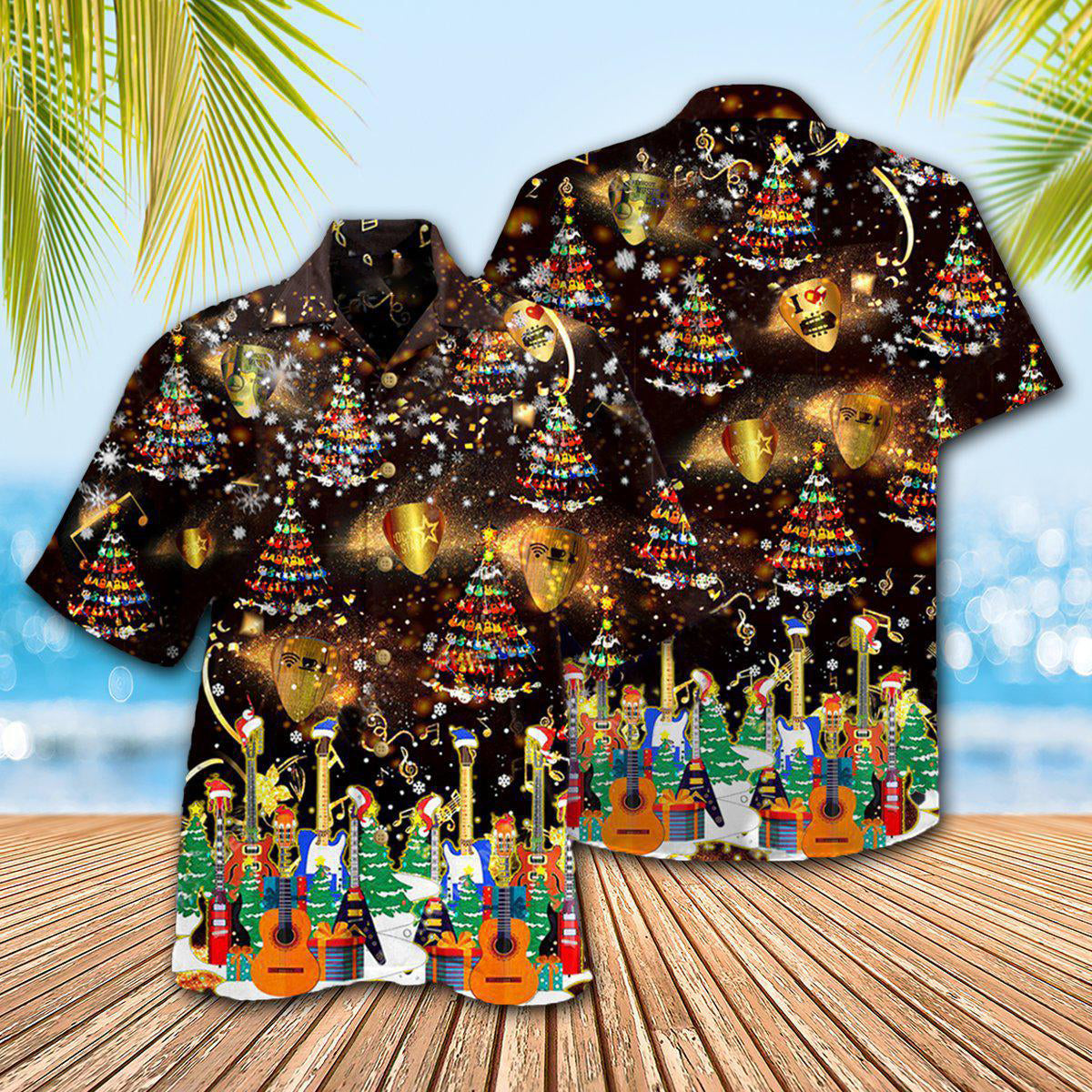 Christmas Yes I Speak Amazing Guitar - Hawaiian Shirt