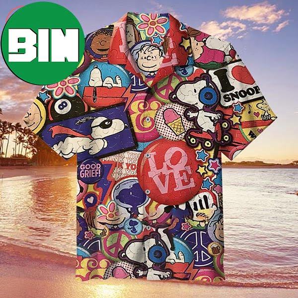 Classic Cartoon Comic Collage Art Summer Hawaiian Shirt