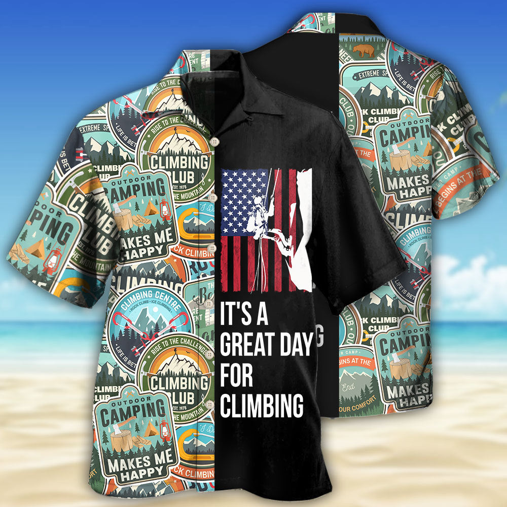 Climbing It's A Great Day For Cool Climbing - Hawaiian Shirt