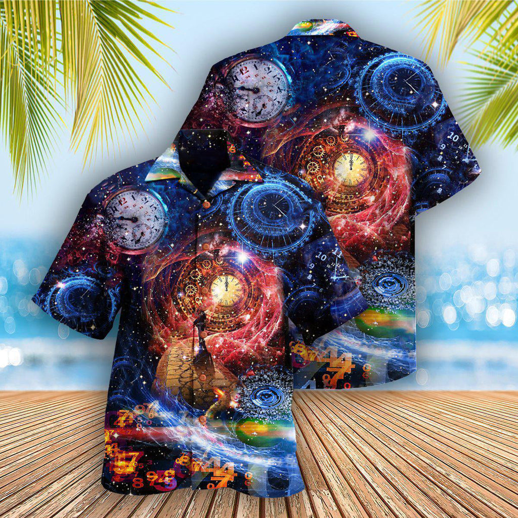 Clock Let's Get Back To The Future Cause Time Flies Quickly - Hawaiian Shirt