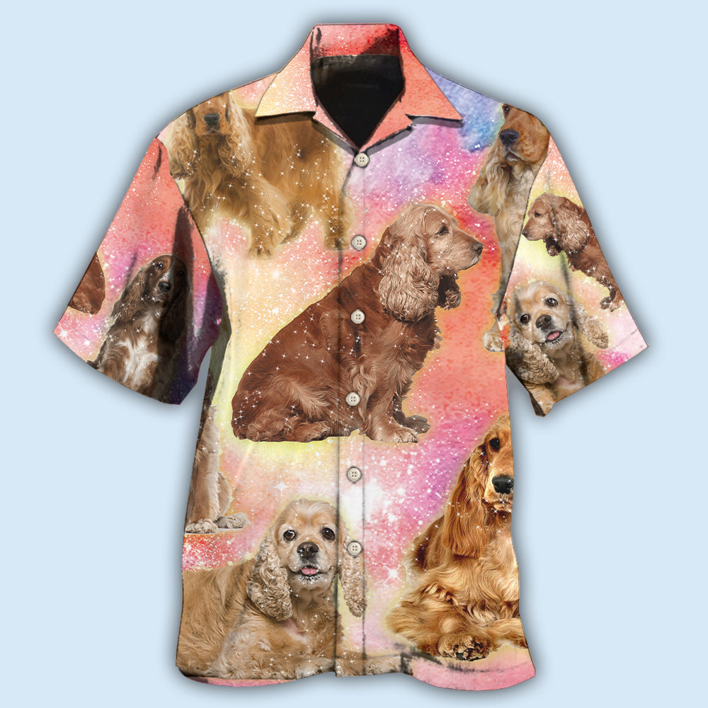 Cocker Spaniel Dog Blur Color Lovely Style - Hawaiian Shirt
