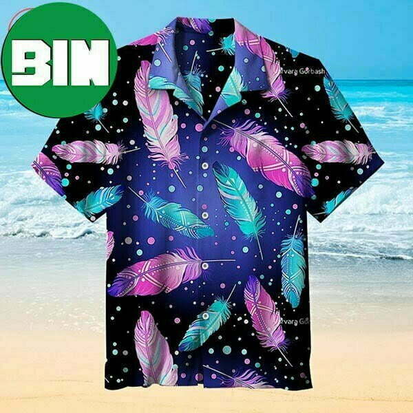 Colorful Feathers Under The Stars Summer 2023 Hawaiian Shirt