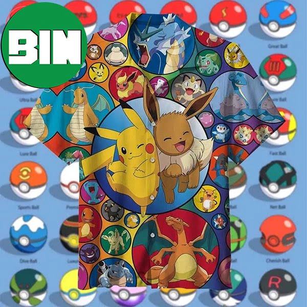 Cute Pokemon Summer Hawaiian Shirt