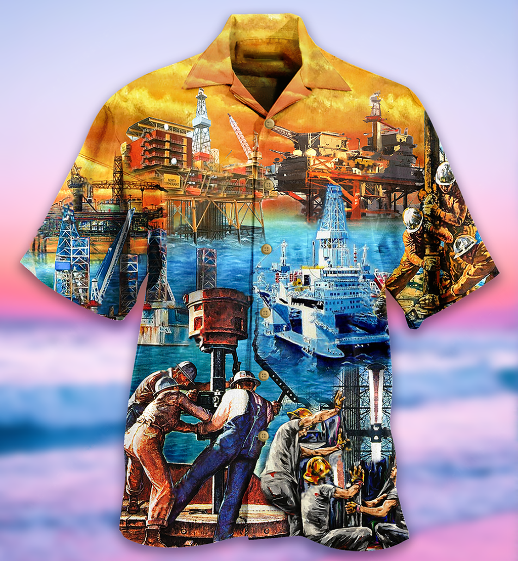 Oil Field Drill Till It Squirts Oil Field - Hawaiian Shirt
