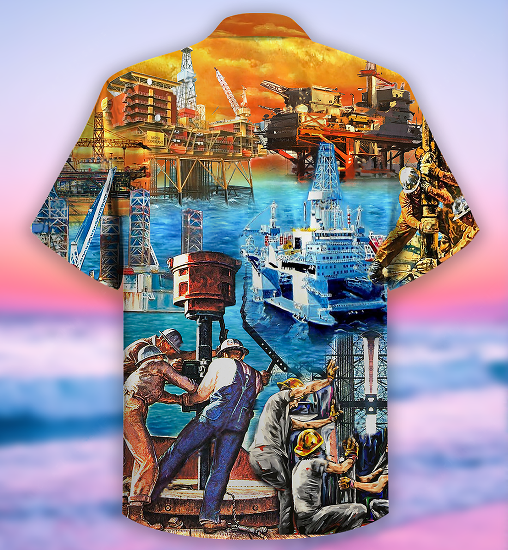 Oil Field Drill Till It Squirts Oil Field - Hawaiian Shirt