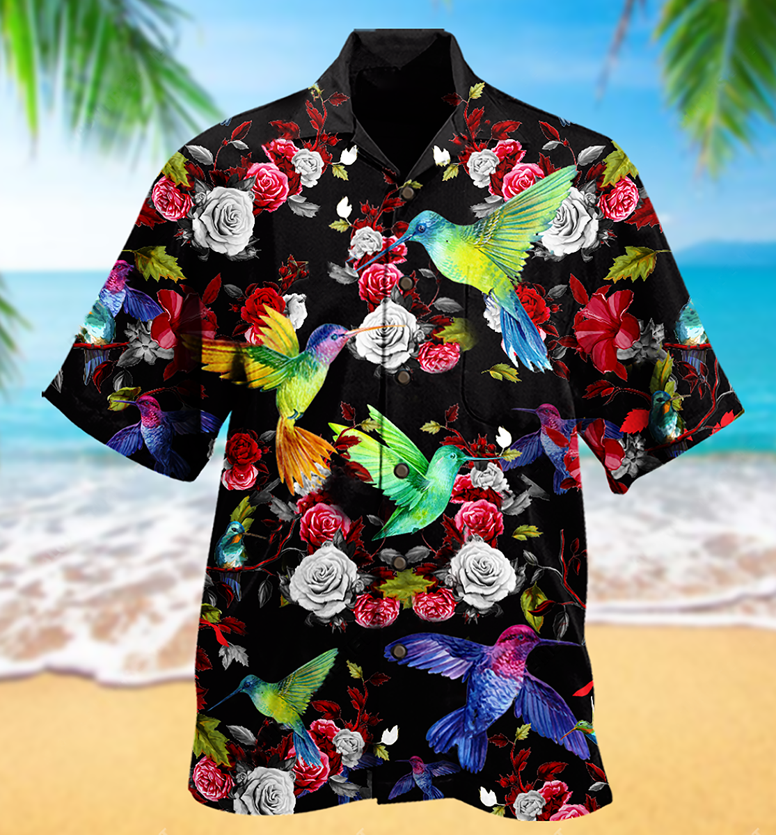 Hummingbird Amazing Floral - Hawaiian Shirt