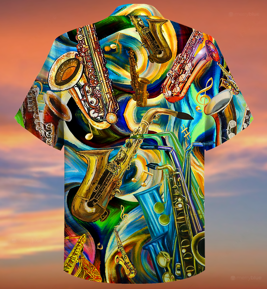 Saxophone Is My Second Language - Hawaiian Shirt