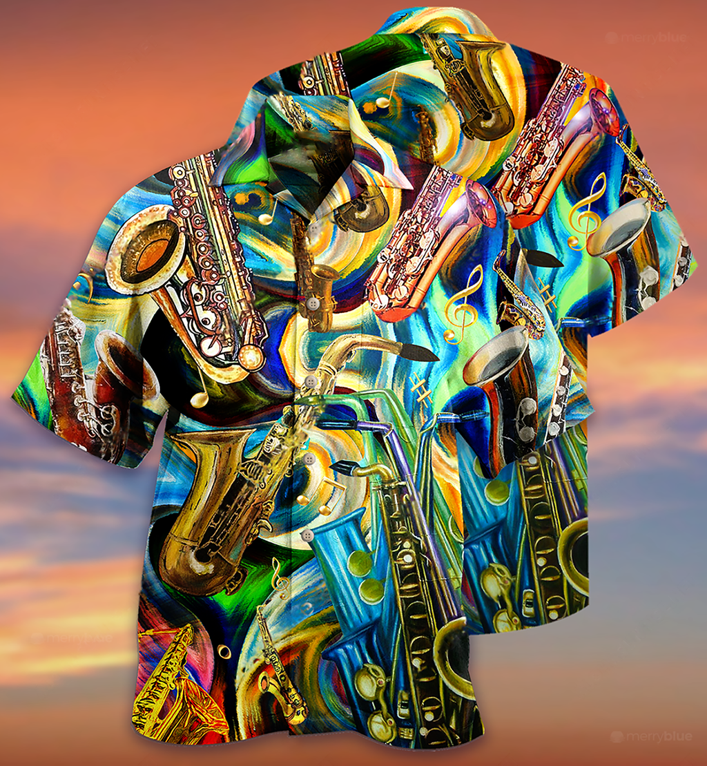 Saxophone Is My Second Language - Hawaiian Shirt
