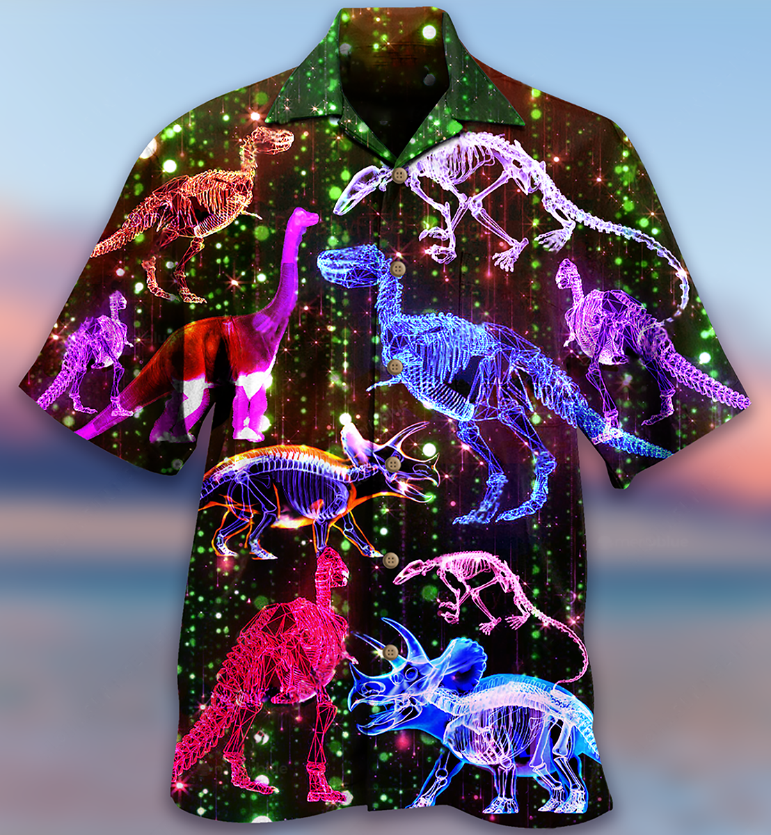 Dinosaur Neon The Sparkling X-Ray - Hawaiian Shirt