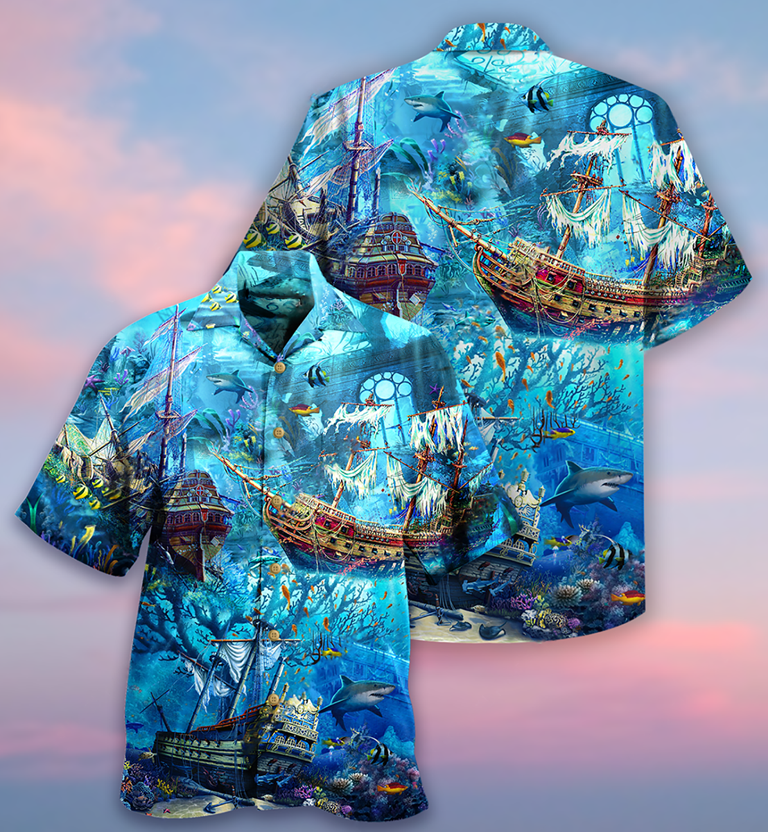 Ship Underwater Treasures The Forgotten Ship - Hawaiian Shirt