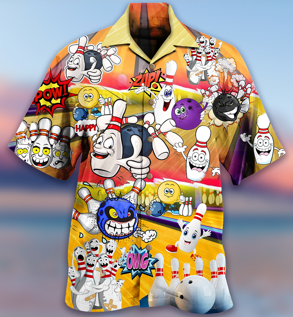 Bowling Split Happens Bowling Ping - Hawaiian Shirt