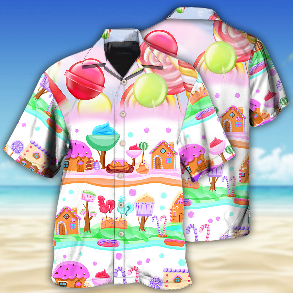 Food Dessert Colourful Cookies Candy Lolipop - Hawaiian Shirt