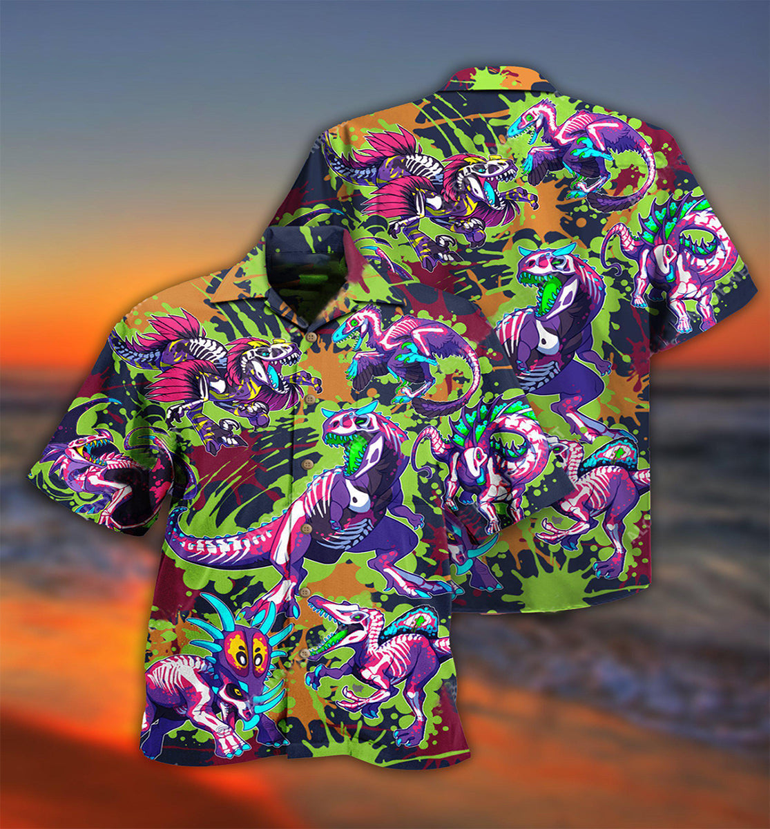 Dinosaur Don't Forget To Be Rawrsome - Hawaiian Shirt