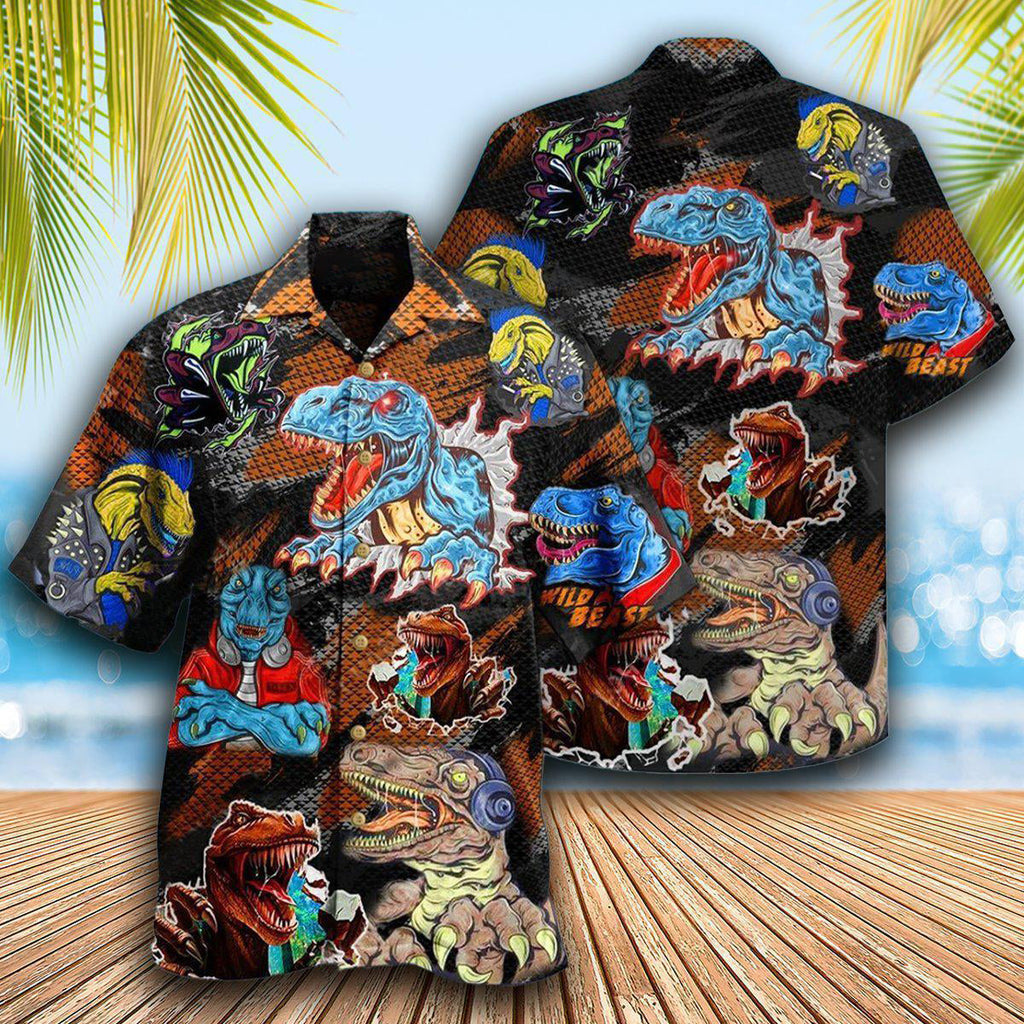 Dinosaur Roar Means I Love You - Hawaiian Shirt