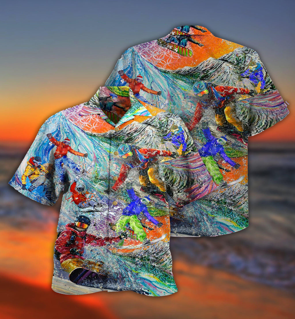 Snowboarding Dont Follow Me I Do Stupid - Hawaiian Shirt
