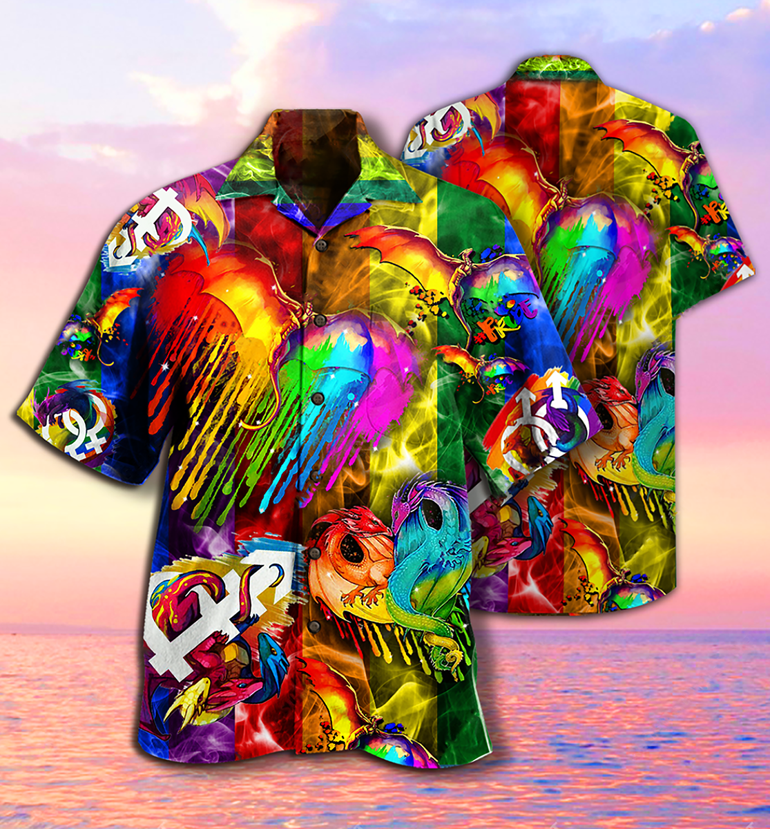 LGBT Dragon Love Life - Hawaiian Shirt