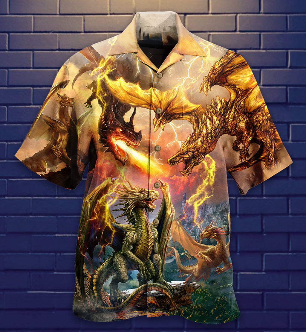 Dragon Fight To Defend The Territory - Hawaiian Shirt