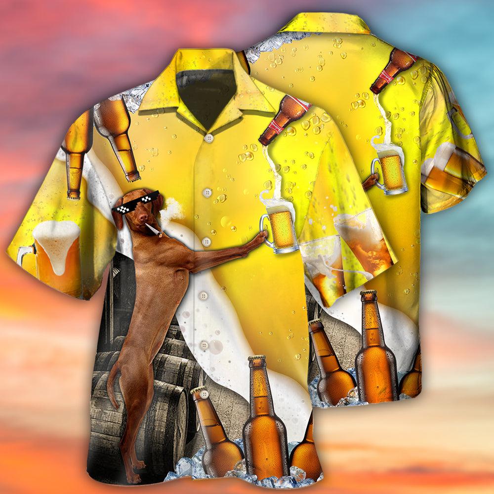 Beer Dachshund With Beer - Hawaiian shirt