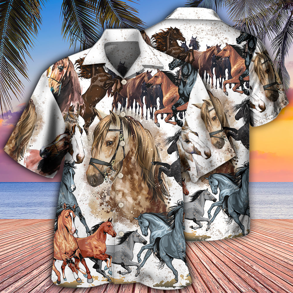 Horse Fantasy Horse Painting Style - Hawaiian Shirt