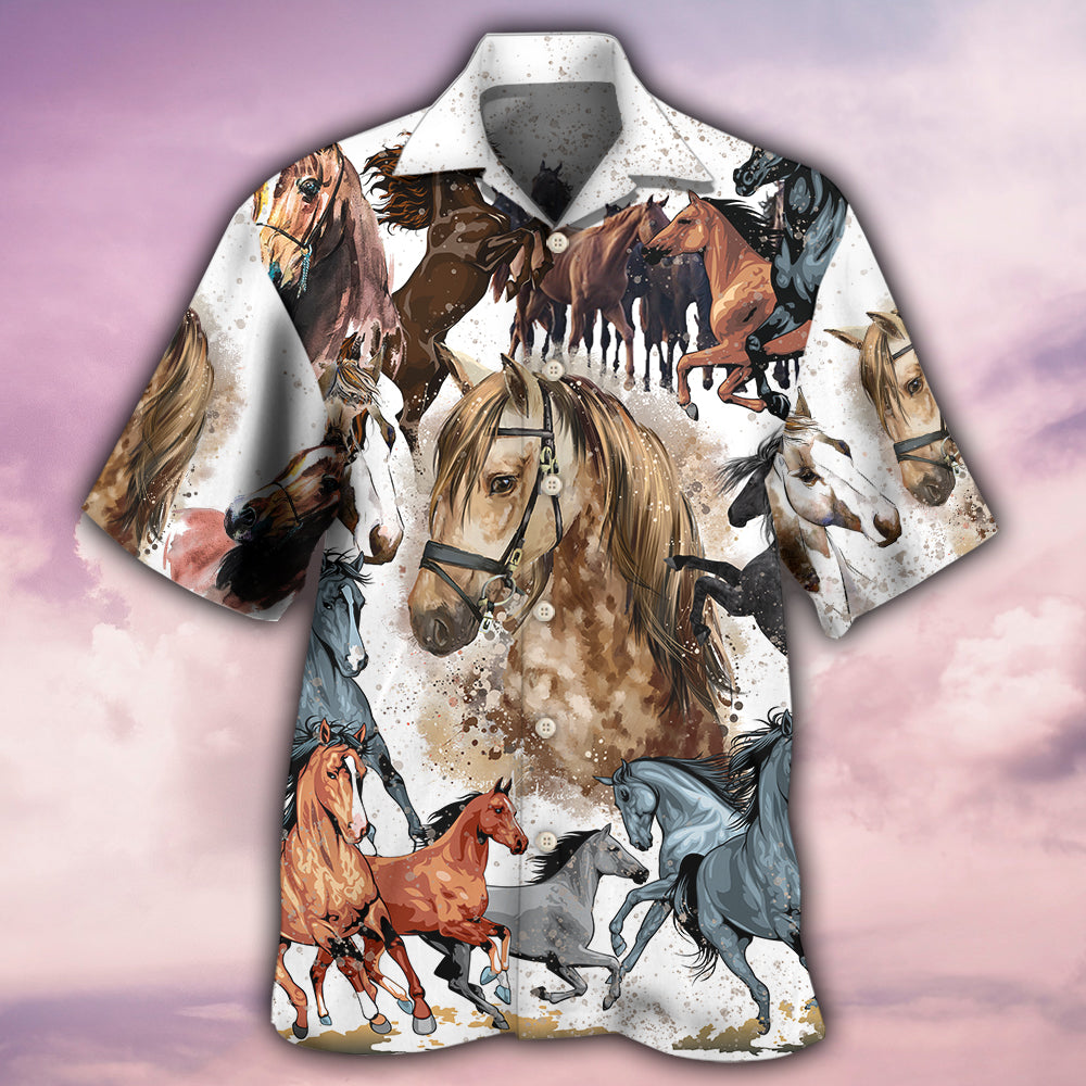 Horse Fantasy Horse Painting Style - Hawaiian Shirt
