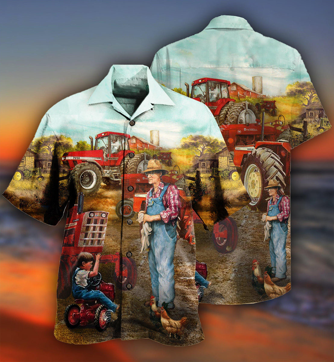 Farm Awesome Fatherhood in Farm - Hawaiian Shirt