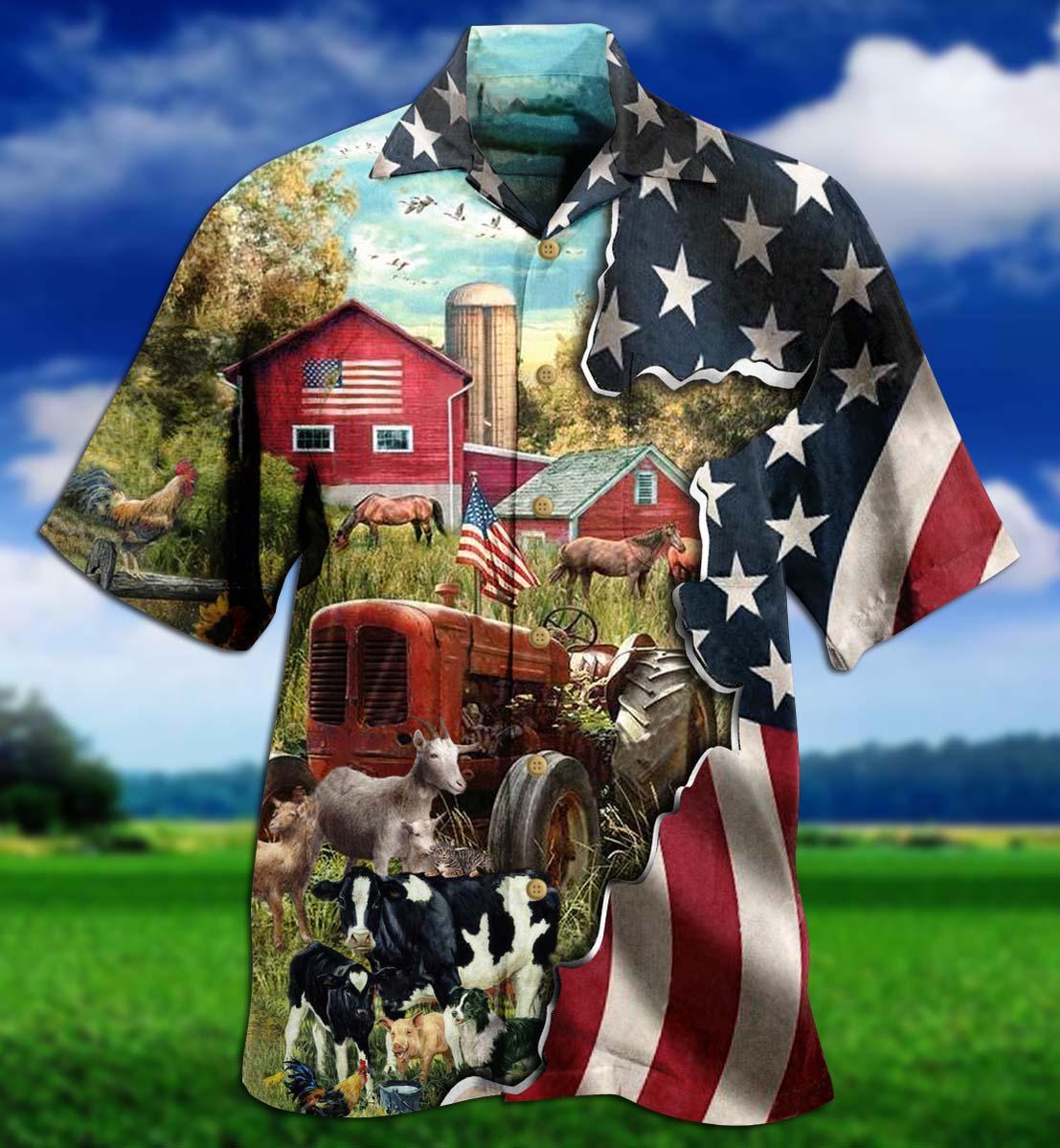 Farm Love Cows And Animals America - Hawaiian Shirt