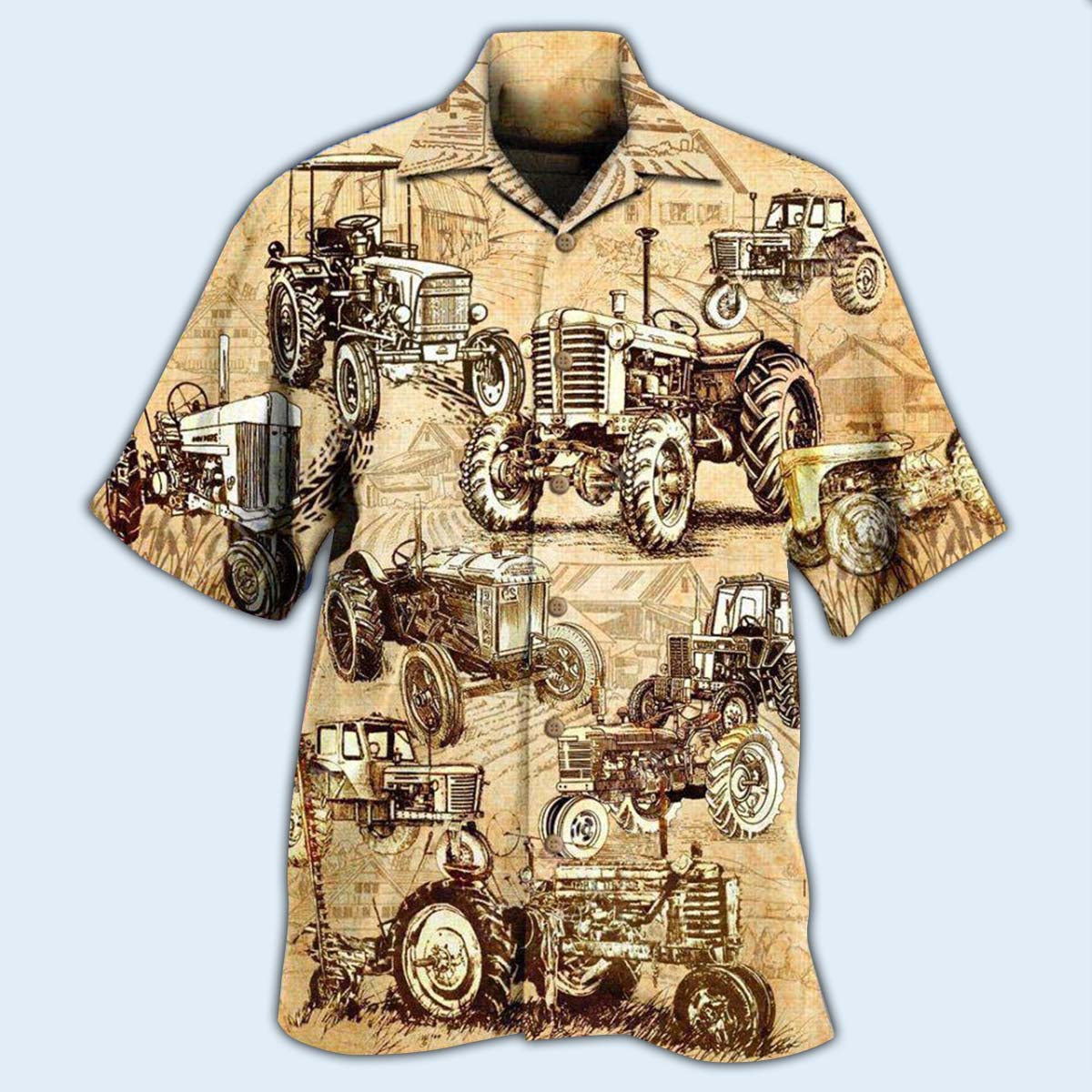 Tractor Farm All I Want To Do Is Work On My Farm - Hawaiian Shirt