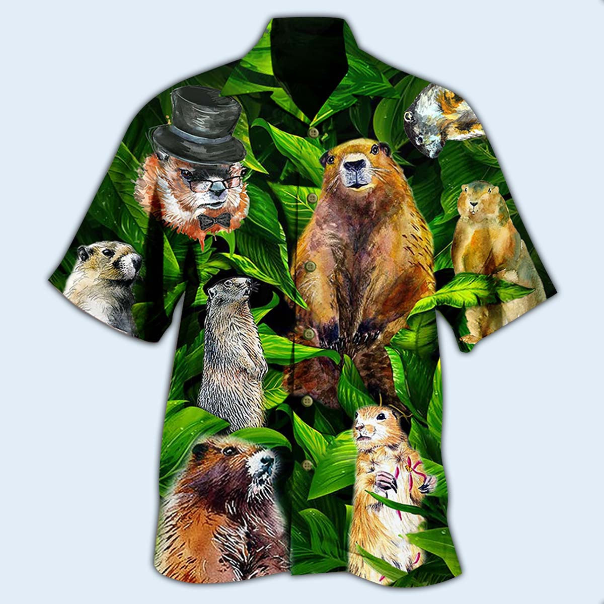 Ferret Animals LoveLy Dovely Leaves - Hawaiian Shirt
