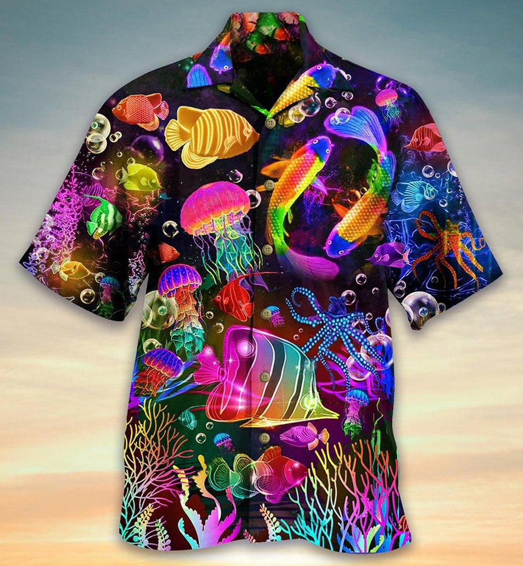 Fish Rainbow Lovely Style - Hawaiian Shirt