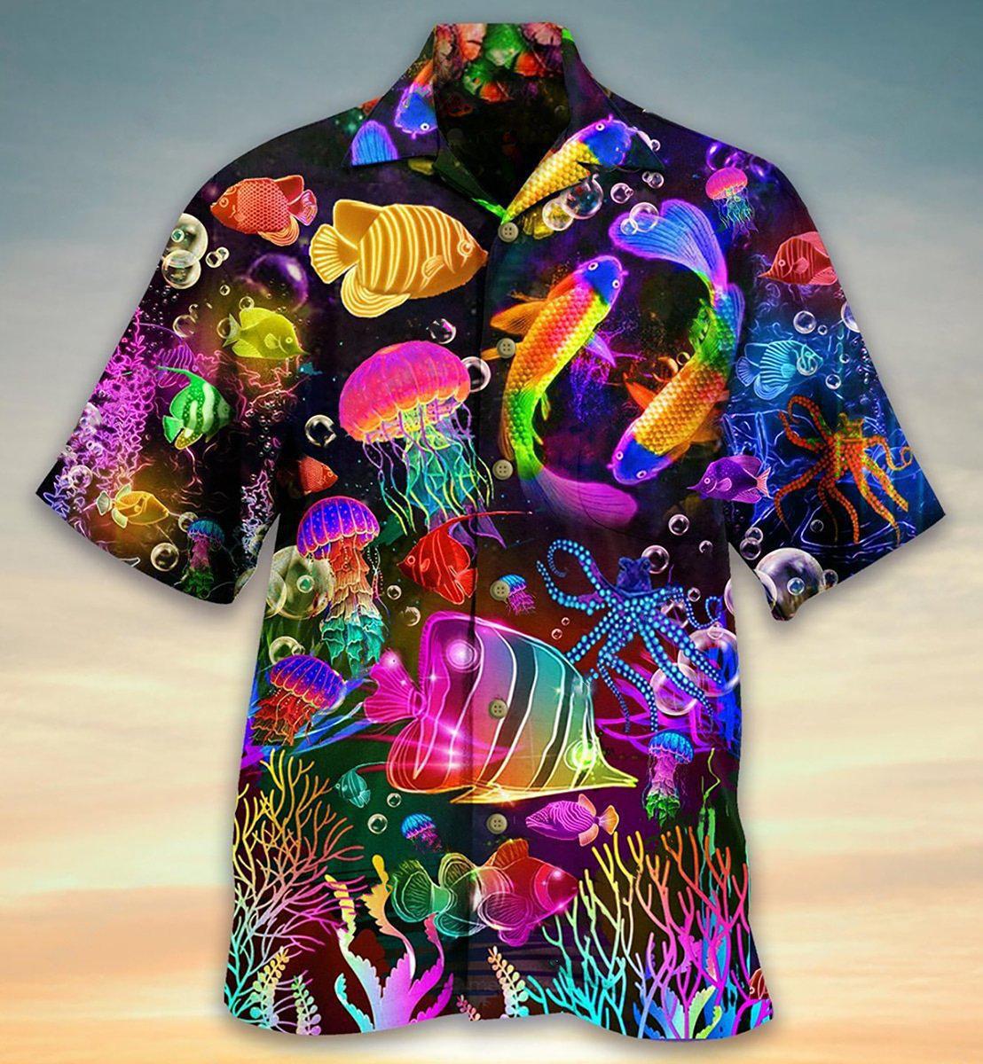 Fish Rainbow Lovely Style - Hawaiian Shirt