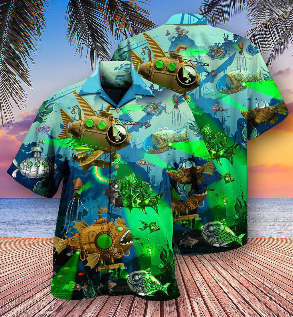 Fish Steampunk Ocean - Hawaiian Shirt
